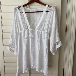 Raviya Swim Coverup White Size Small